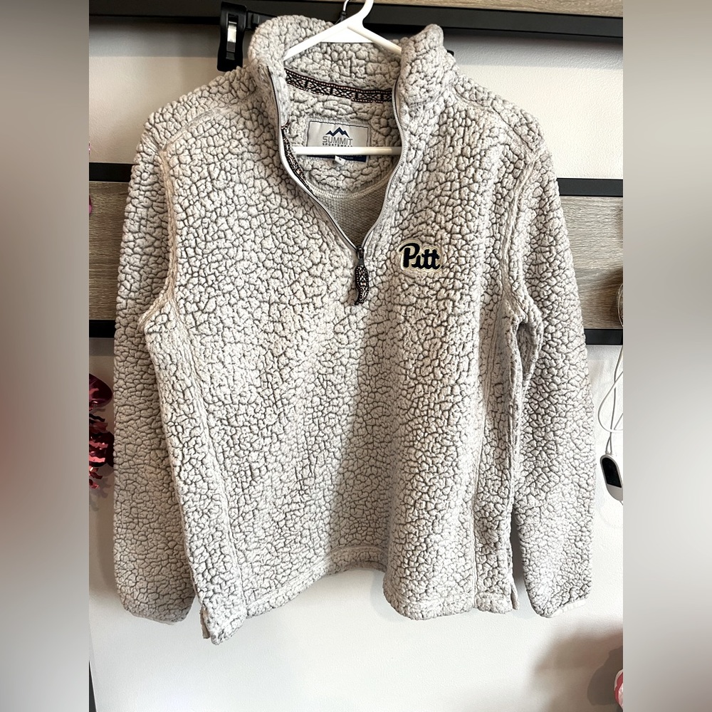 Pitt fuzzy quarter zip